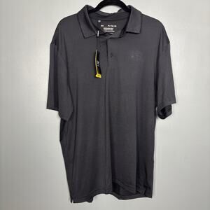 NWT UNDER ARMOUR UA Men’s 3.0 Stripe Polo New XL Black Stripe Golf